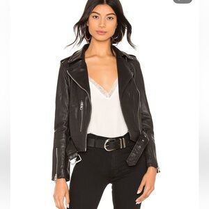 All Saints Balfern Black Leather Jacket